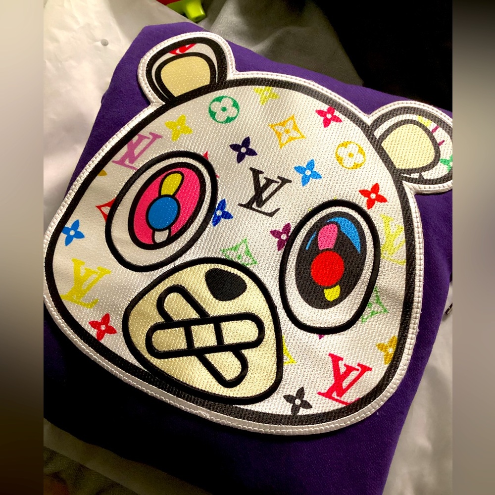 Large LV HOODIE//PURPLE-UNISEX